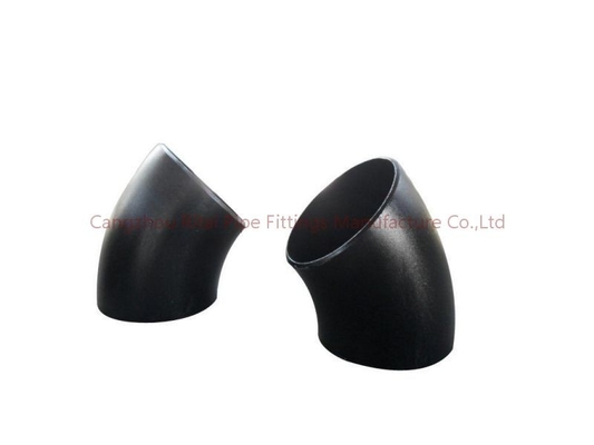 ASTM B16.9 ঢালাই পাইপ ফিটিংস BW A234 WPB, 45 ডিগ্রী ছোট ব্যাসার্ধ কনুই