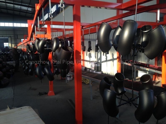 ASTM A234 WPB কার্বন ইস্পাত ঢালাই পাইপ ফিটিং Sch 40 Sch 80 90 ডিগ্রি কালো
