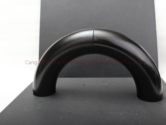 A53Gr.B LR 3D পাইপ পেট্রোলিয়ামের জন্য 22.5 45 90 120 ডিগ্রী কালো বাঁকে