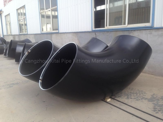 ASME B16.9 ERW বড় পাইপ কনুই কার্বন ইস্পাত 90 ডিগ্রি লম্বা ব্যাসার্ধ বাঁক