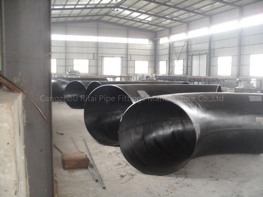 ASME B16.9 ERW বড় পাইপ কনুই কার্বন ইস্পাত 90 ডিগ্রি লম্বা ব্যাসার্ধ বাঁক