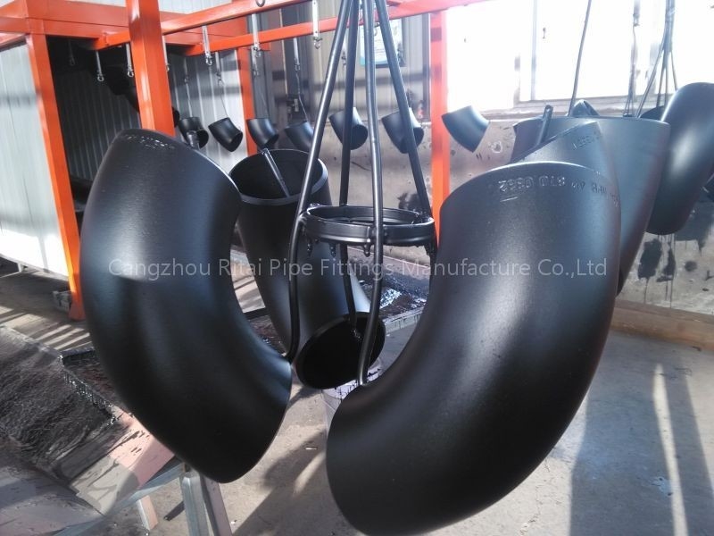 ANSI ASME B16.9 বাট ওয়েল্ড স্টিল পাইপ ফিটিং এসআর 45 90 ডিগ্রি এলআর কনুই