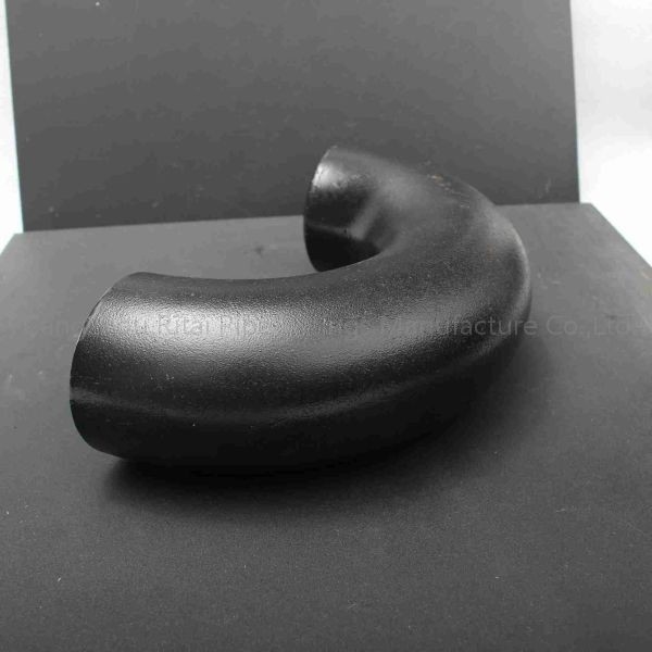 ASME B16.9 সময়সূচী 40 কালো পাইপ ফিটিং A234 দীর্ঘ ব্যাসার্ধ 180 ডিগ্রি কনুই