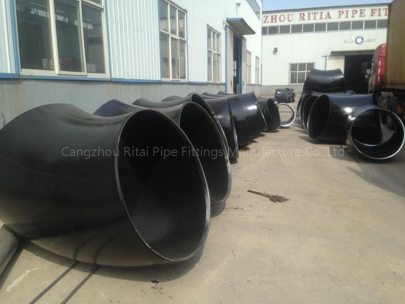 ASTM B16.9 বড় পাইপ কনুই কার্বন ইস্পাত রাউন্ড বেভেলড শেষ 90 ডিগ্রী কনুই ফিটিং